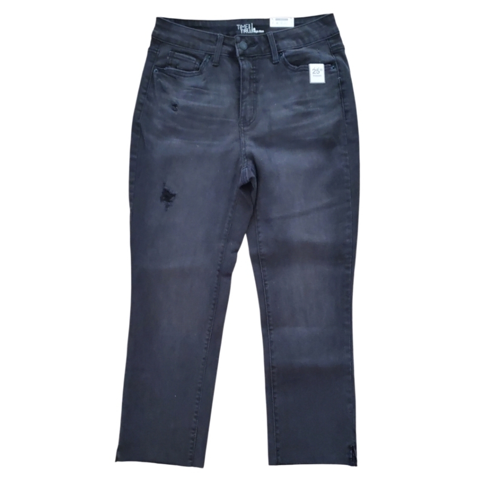 Time and Tru Women's Charcoal Cropped Jeans